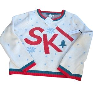 cupcakes & cashmere White and Red Sweater